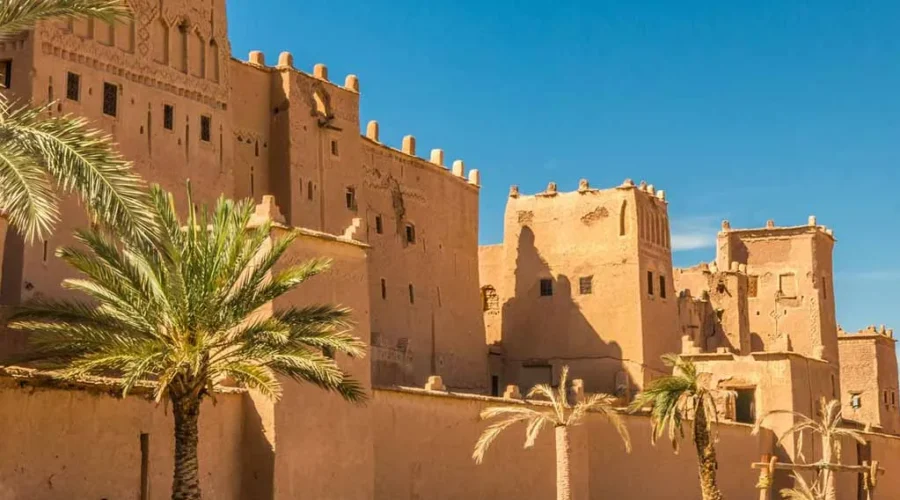 A picturesque view of Morocco's vibrant city, showcasing its stunning architecture and inviting atmosphere for visitors.